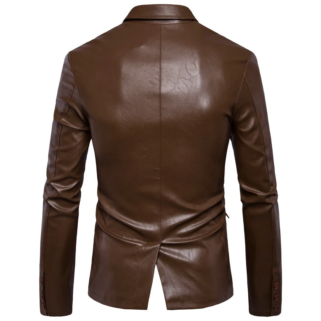 PYJTRL Men's Wear PU Leather Clothing Loose Coat Blazers Jaket Men 201120