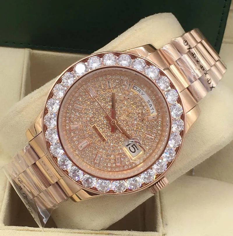 Alta qualidade venda diâmetro 44mm relógio de diamante masculino dial mantianxing máquinas automáticas moda masculina sports watch229k