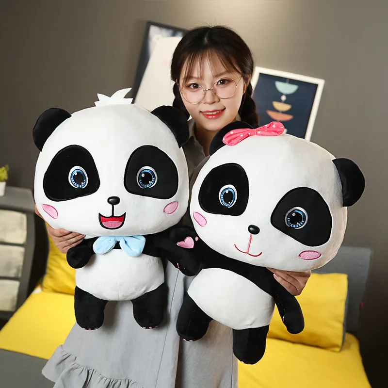 Härlig panda plysch hobbies tecknad djur fyllda leksak dockor för flicka pojkar baby födelsedag julklapp 22 ~ 55cm 220222