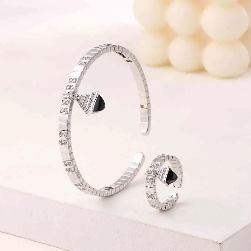 Bracelet classique pour femmes, 2 pièces, Simple, couleur bonbon, Design pierre, manchette en or, bague, ensemble de bijoux de dubaï, 2021
