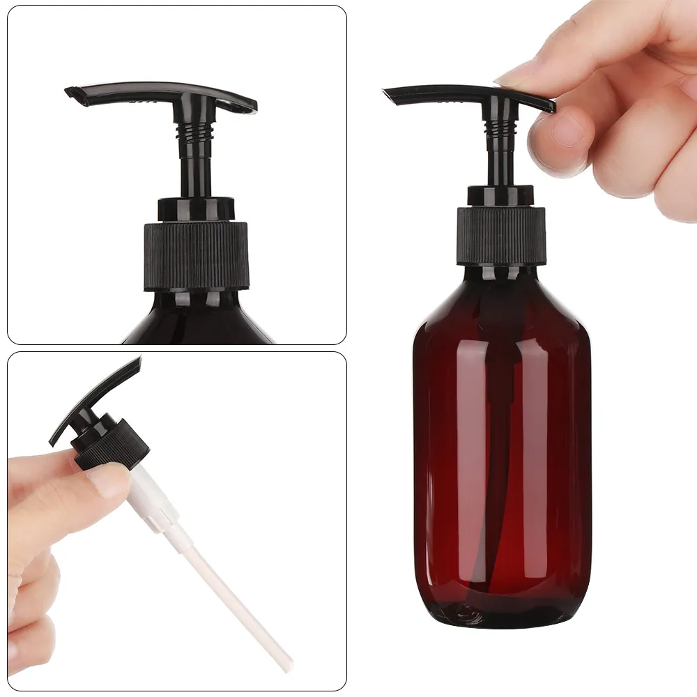 100ML-500ML Brown Transparent Hand Sanitizer Bottle Liquid Soap Whipped Mousse Points Bottling Shampoo Lotion Shower Gel Bottles