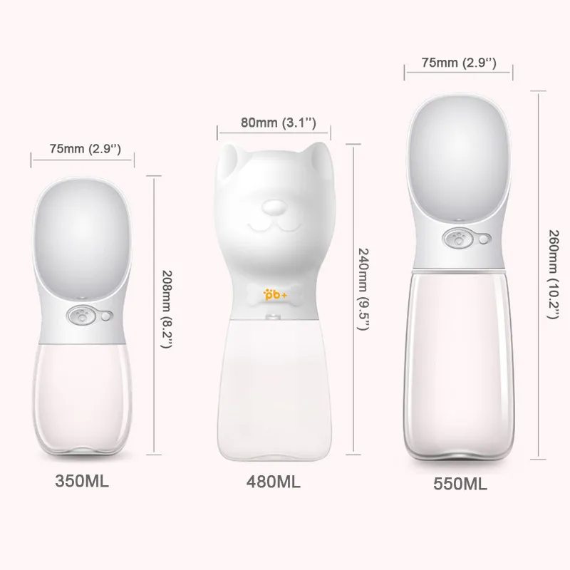 Hondenwaterfles lekbestendig draagbaar huisdier drinkkom dispenser feeder voor huisdieren buiten wandelen wandelende reizen y200917