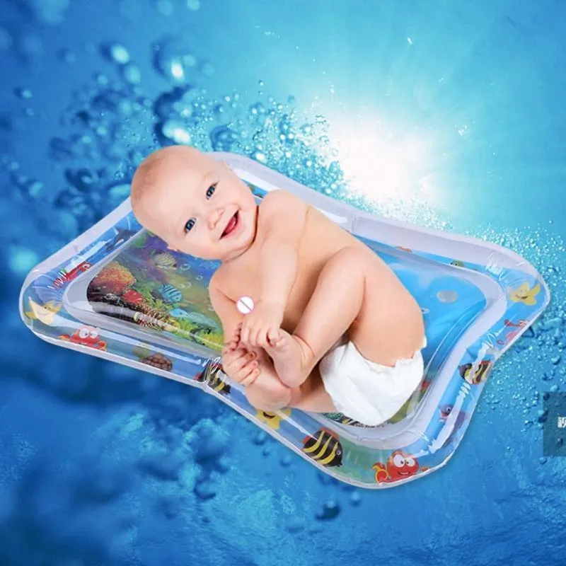 Baby vattenmatta spädbarn mage tid playmat rolig aktivitet för sensorisk stimulering nödvändig baby uppblåsbar vatten lek matta LJ201113