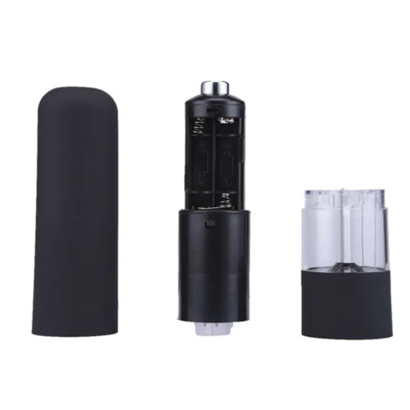 1/Electric Pepper Grinder Salt Spice Containers with LED Lights Mill Adjustable Coarseness Kitchen Cooking BBQ Tools 220311