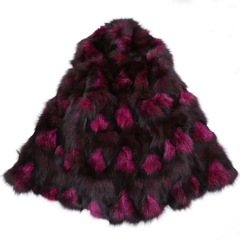 Только внутренний вкладыш не содержит воротник внешней оболочки Настоящий пальто Зимняя куртка Женщины Fox Hartcoon Кролик Mink Fur Parka 201103
