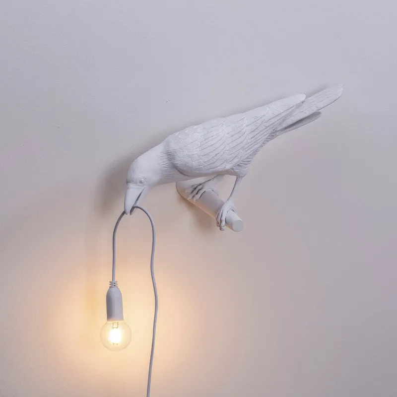 Lampe de table oiseau Seletti italien lumière oiseau lampe de bureau LED animal oiseau chanceux salon chambre lampe de chevet décor à la maison luminaires 10271f