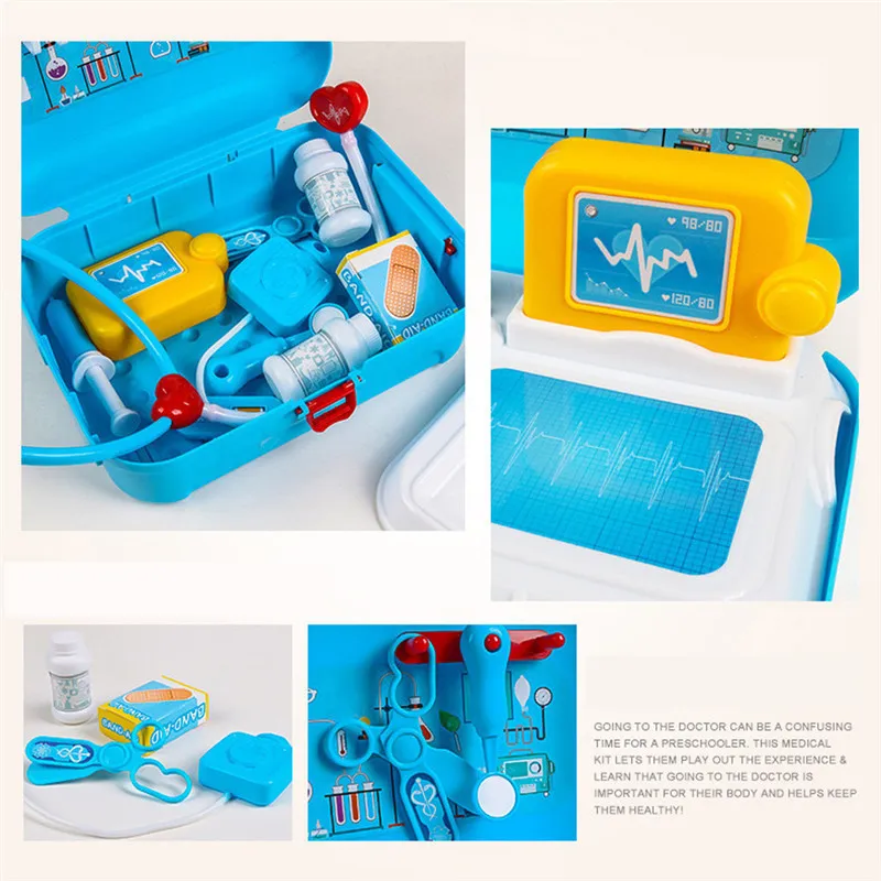 Kinder Spielzeug Medizinische Kit Arzt Krankenschwester Zahnarzt Pretend Rolle Spielen Spielzeug Für Kinder Set Bildung Lustige Frühe Lernen Spielzeug juguetes LJ201012