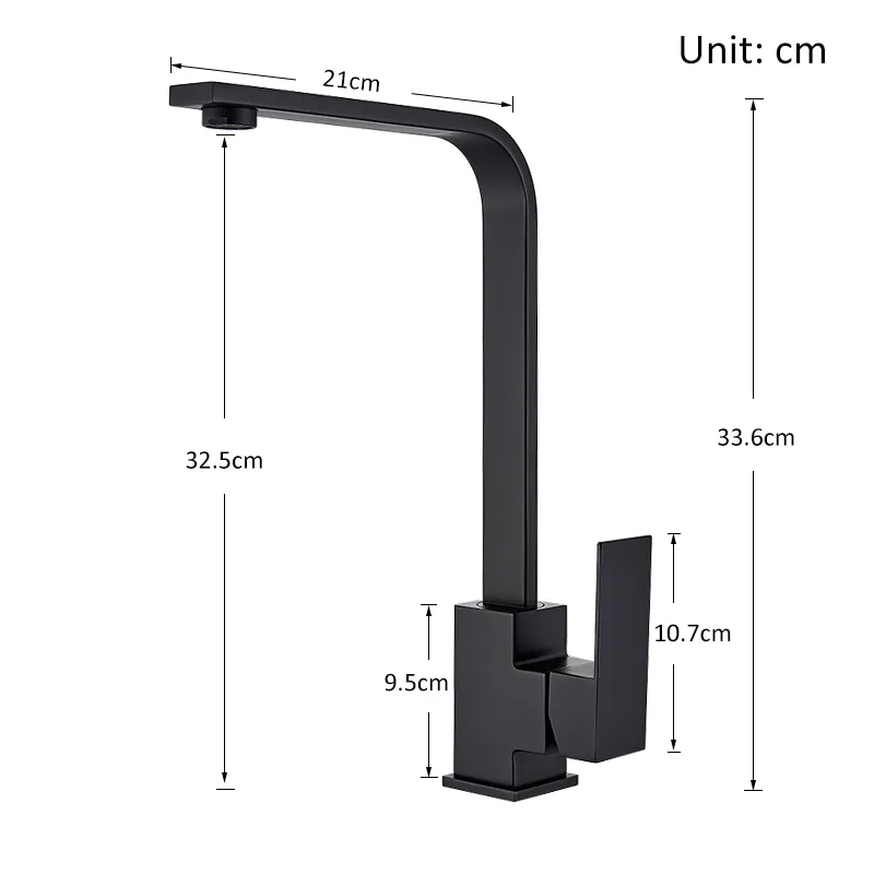 quyanre wanfan gappo Kitchen Faucets Brass Kitchen Sink Water Faucet 360 Rotate Swivel Faucet Mixer Single Holder Single Hole Black Mixer Tap13