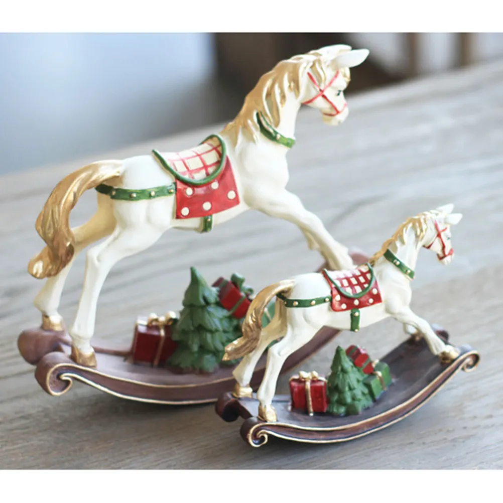 Ornament Creative Funny Beautiful Hobbyhorse Craft Hobbyhorse Figurines Miniatures For Home Store Kid Room Decoration Craft T200331