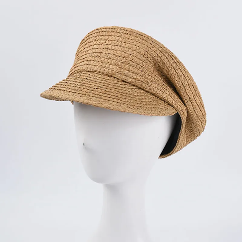 Nouvelle femme rétro design plissé chapeau de gavroche dames crème solaire chapeaux octogonaux élégant casquettes de fête de thé femmes boulanger garçon chapeau 6 couleurs Y2254i