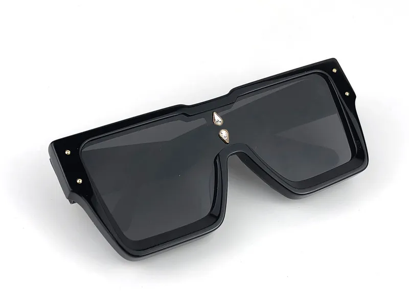 Catwalk Style Fashion Solglasögon Z2188 Square Thick Plate Frame Lens med Crystal Decoration Avant-Garde Design utomhus UV400 Prot234R