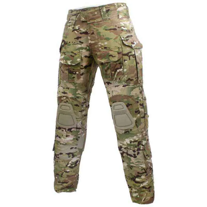 Kıvılcım TAC G3 Savaş Pantolon Diz Pedleri ile Airsoft Taktik Pantolon Multicam CP Gen3 Avcılık Kamuflaj Paintball Giyim Dişli H1223