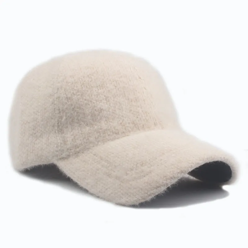 fashion brand high quality wool baseball cap Thicken Warm Pure color casquette hat Men Women hats whole 2010273593949