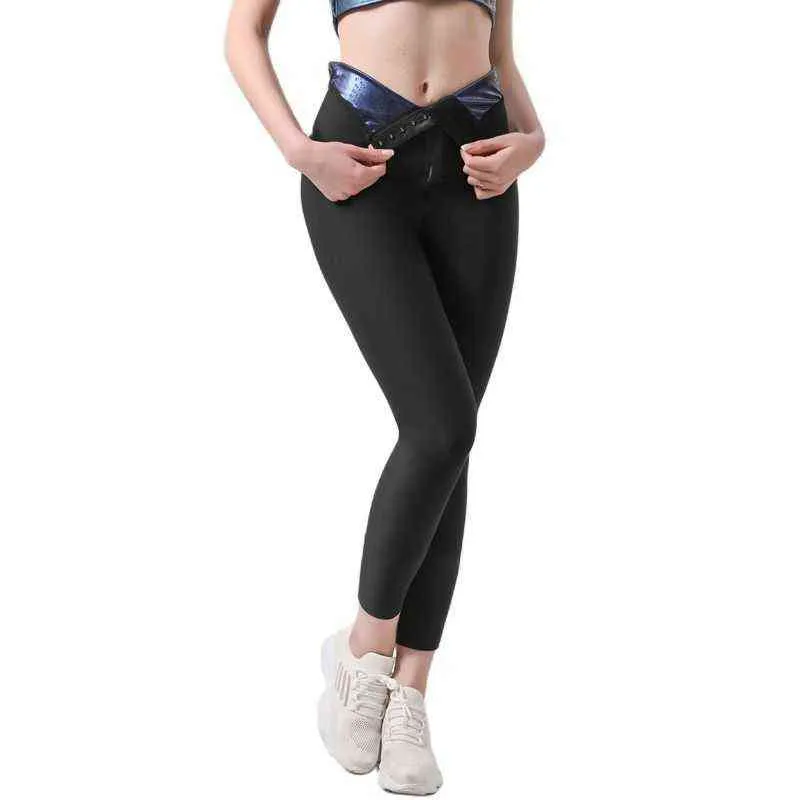 Body Shaper Women Sauna Leggings Sweat Pants High Waist Slimming Thermo Compression Workout Fitness Exercise Tights s 2201153170754