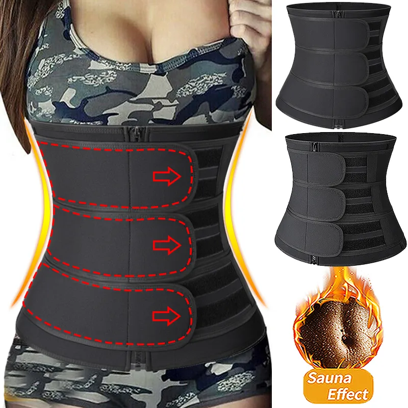 Neopren Schweiß Taille Trainer Body Shaper Bauch Korsett Abnehmen Gürtel Shapewear Gewichtsverlust Bauchband Sport Gürtel Workout Gürtel 201222