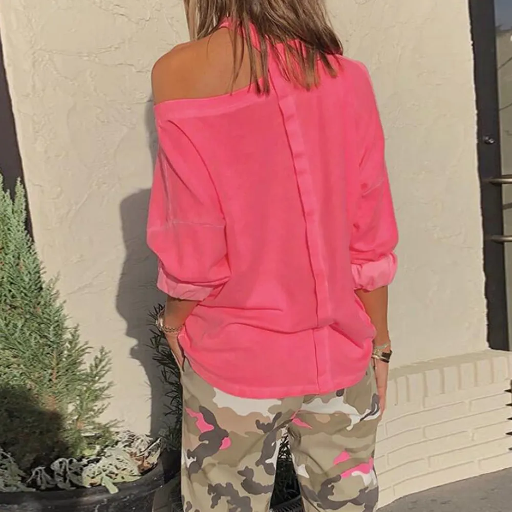 Mujeres 2 piezas de ropa conjunto de chándales ahueca hacia fuera la camiseta Camo Cargo pantalones conjunto de ropa casual femenina traje pantalones de camuflaje D30 T200702