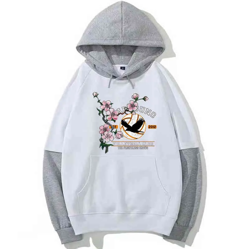 Japanische Anime Lustige Haikyuu Hoodies 2021 Winter Japan Stil Sweatshirts Street Hip Hop für Frauen/männer H1227