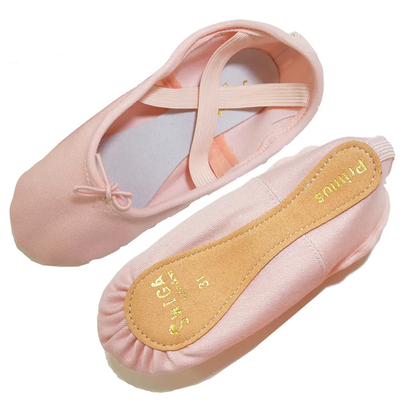 SWIGA Stretch Fabric Cotton Ballet Dance Shoes For Chirdren Girl