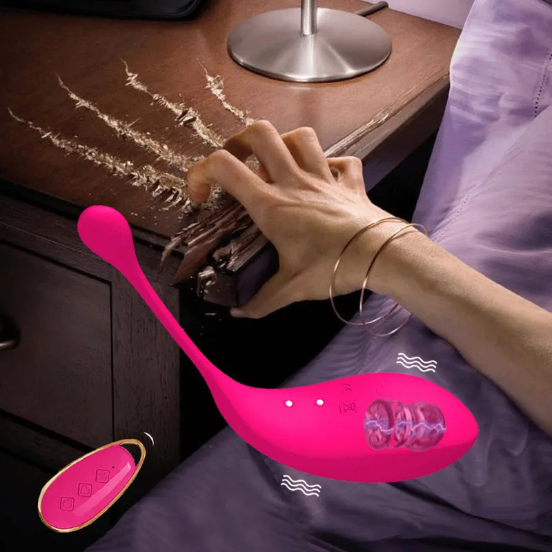 Mocny bezprzewodowy pilot zdalnego sterowania wibrujące jajko sex zabawki kobiet do noszenia G-spot wibrator miłość skacze dla dorosłych 18 kobiet 220303  t