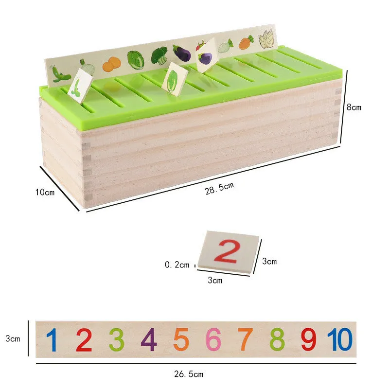 Classification des connaissances mathématiques Cognitive Matching Kids Montessori Early Educational Learn Toy Boîte en bois Cadeaux pour enfants LJ200907