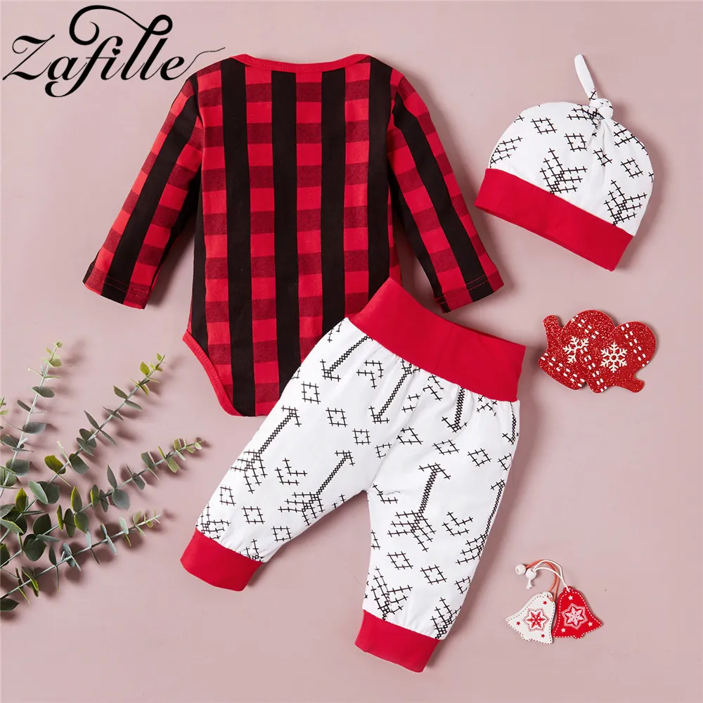Zafille Baby Boy Clothes Set 3st Elk Print New Year039S Costume Baby Christmas Outfits Christmas Clothes For Newborn Baby Girl2548783