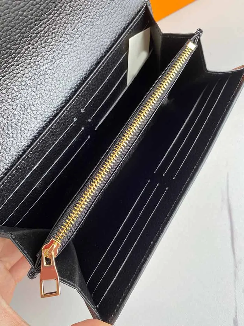 M69514 portefeuille rusé portefeuille véritable volet en cuir style femmes portefeuilles longs bourses de mode astucieuses