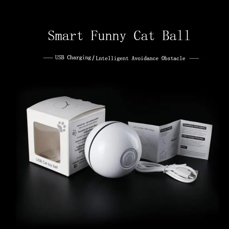 Intelligent Escaping Toy Ball Cat Dog Automatic Walk Lnteractive Sicuro Giocattoli interessanti animali domestici Forniture animali Accessori 201111