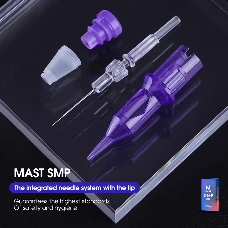 Mast Pro Tattoo Permanent Make -up -Nadeln Kartusche SMPPMU 1RL 3RL ROUND DING MACHING MACHS