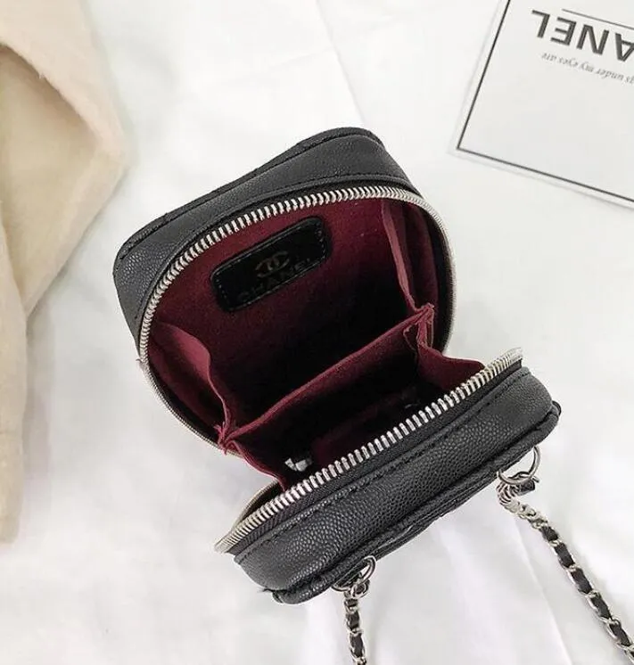 2020 Yüksek kaliteli gerçek deri çok renk moda kızlar çanta mini zincir çanta cüzdanı çapraz gövde çantaları telefon kasası hücre phon246d
