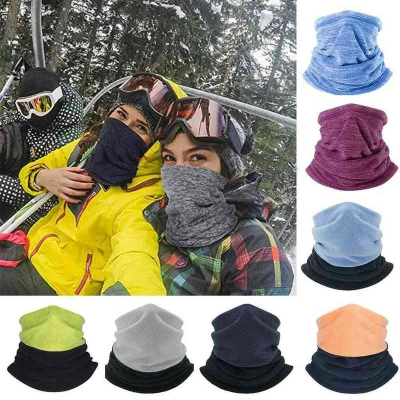 Thermal Face Bandana Masker Cover Neck Warmer Gaiter Fiets Fietsen Ski Tube Sjaal Wandelen Maskers Dames Mannen Winter Y1229