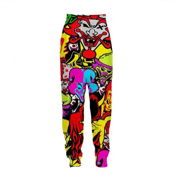 Nieuwe mannen dames Halloween clown grappige 3D print mode tracksuits hip hop broek hoodies270b