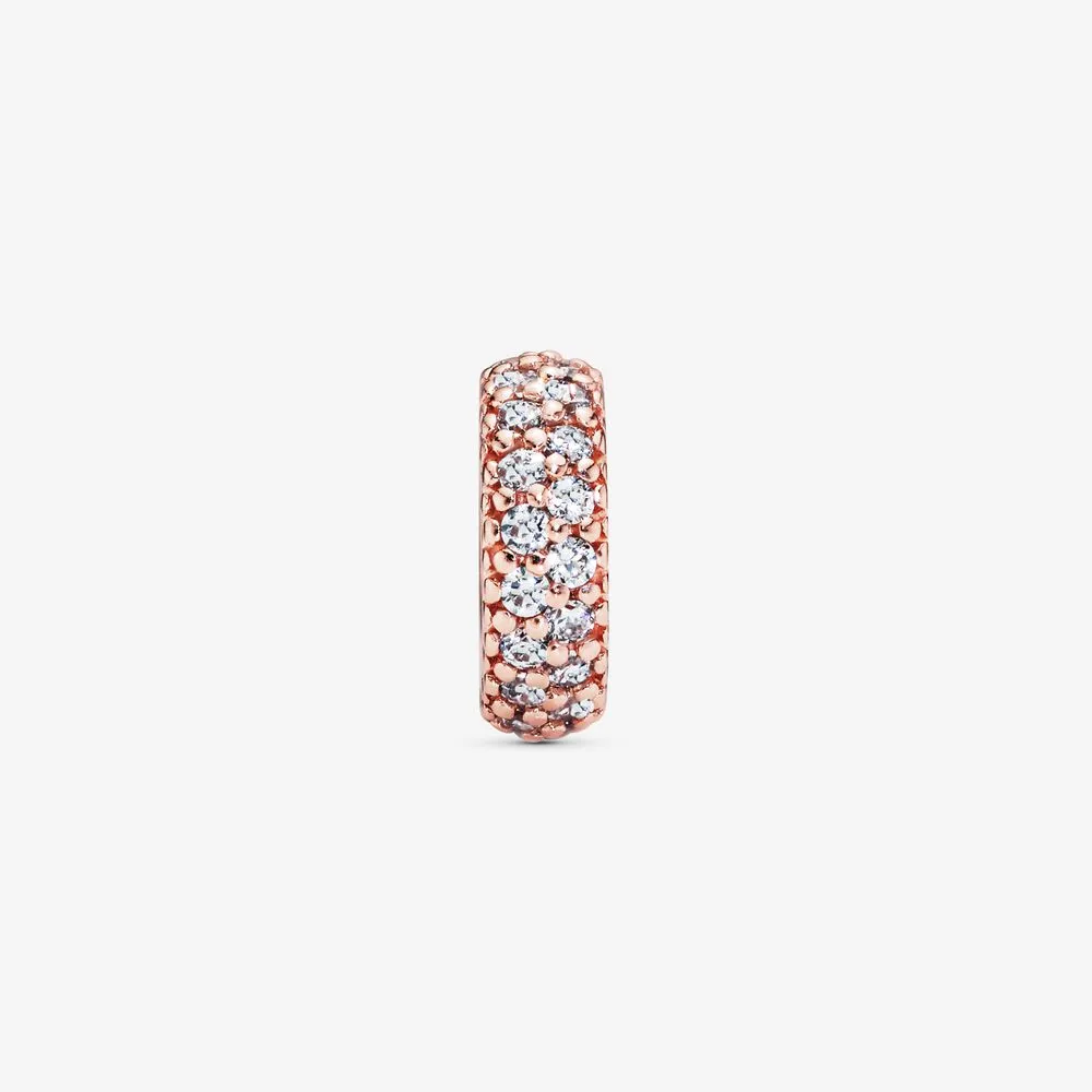 100% 925 Sterling Zilver Clear Sparkle Spacer Charms Fit Originele Europese Bedelarmband Mode Vrouwen Bruiloft Verloving Jewelry328j