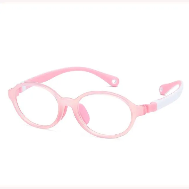 Högkvalitativ anti blå ljus barnglasögon barn silikonglasögon mjuk ram ram datorglasögon för pojke flickor272n