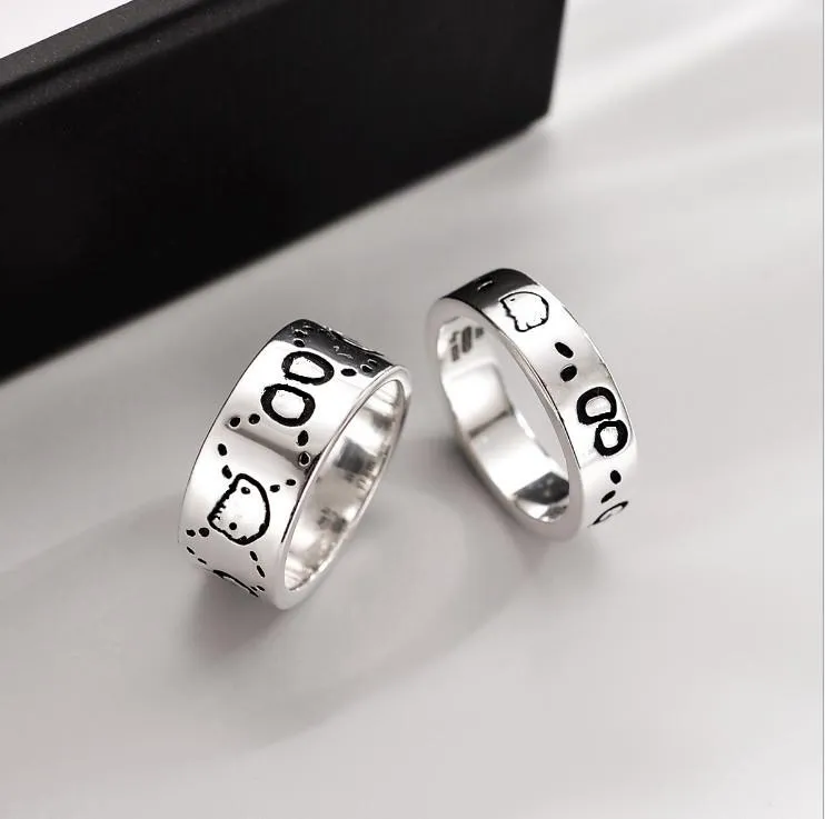 Bague en titane et acier avec tête de mort, à la mode, pour couple, fête de mariage, hommes et femmes, bijoux punk, cadeau 252T