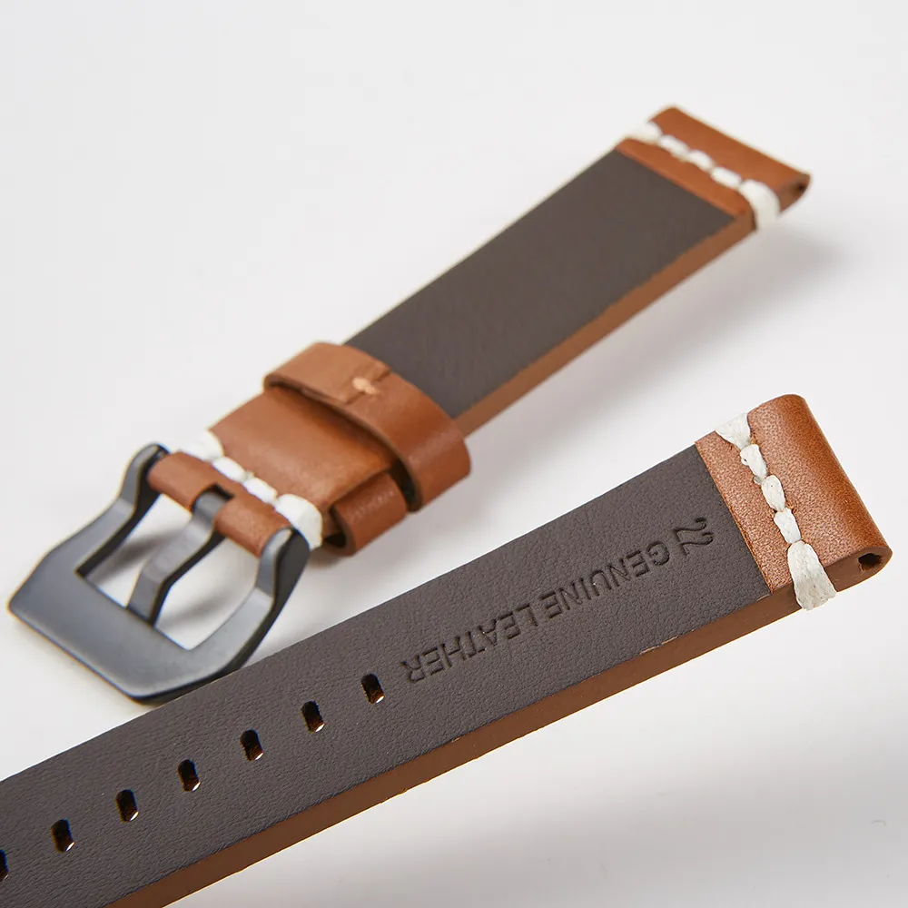 1820212224 mm ręcznie robione oryginalne skórzane opaski do zegarków zegarek stalowy pin Bluckle Watch Pasek Wysokiej jakości pasek nadgarstka BRAC3282922