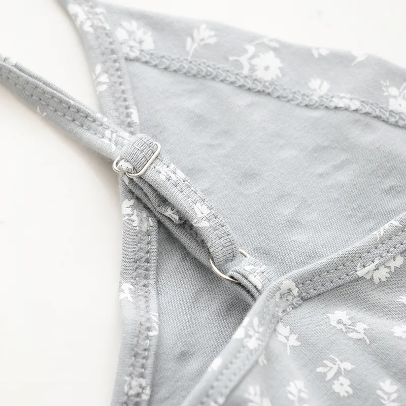 Frauen Baumwollmischung ausgestattetes V-Ausschnitt Kleid Cami Minikleid Sommerkleid Y0118
