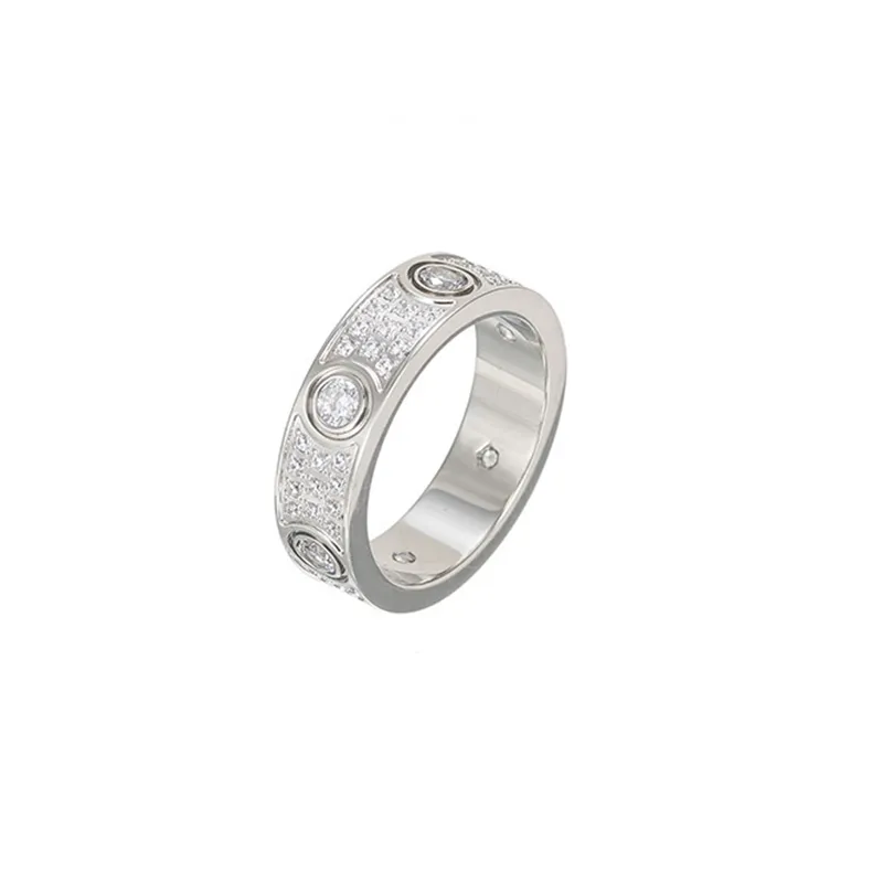 Mode Frauen Hochzeit Ringe Hohe Qualität 316L Titan Stahl Schmuck Europäischen Neue Liebe Diamant Rings342v