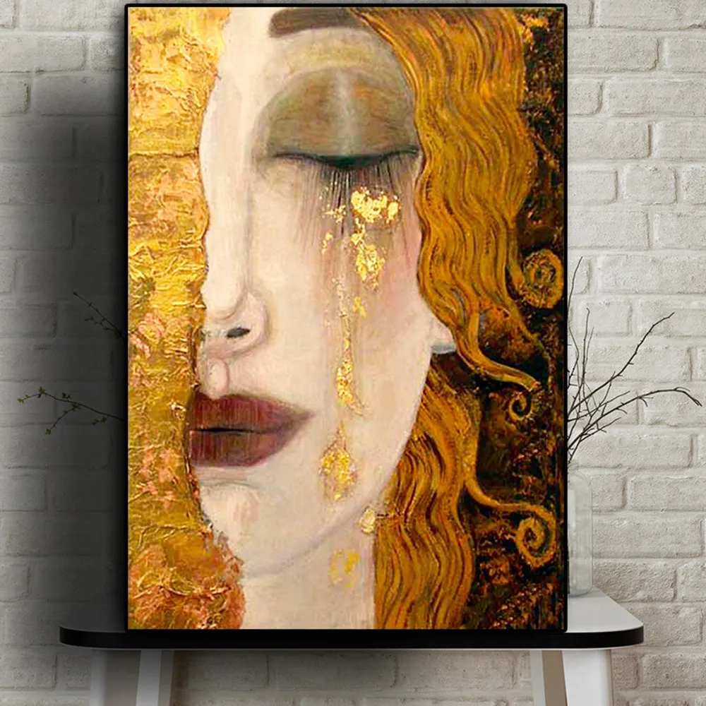 Artiste classique Gustav Klimt Terraille Abstrait 5D Diamond Portrait Portrait Mosaïque Murmans Poster Mural Poster Accueil Décoration 201112