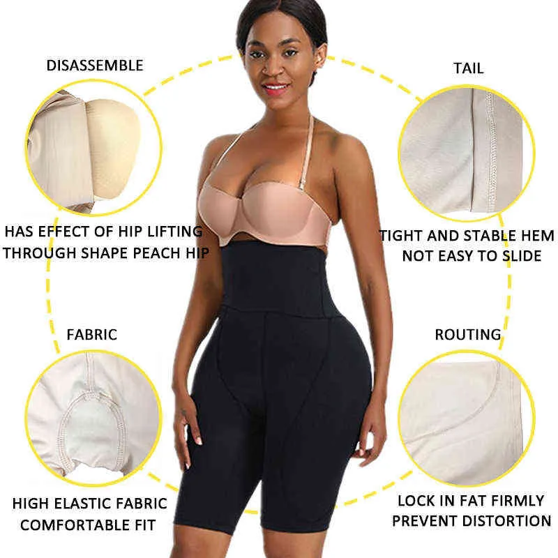 Women Hip Pads High Waist Trainer Shapewear Body Tummy Shaper Fake Ass Butt Lifter Booties Enhancer Booty Thigh Trimmer 2201154264832