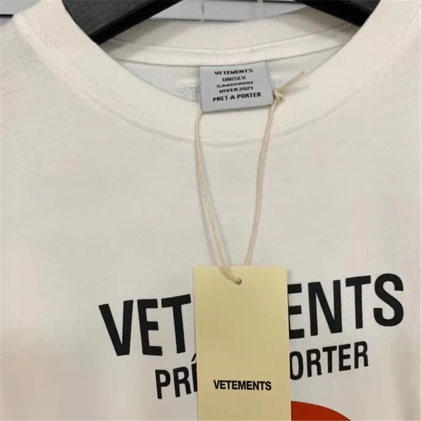 VETEMENTS ソーシャルメディア Tシャツ 2021 男性女性反社会的 VETEMENTS Tシャツ 1:1 タグ VTM トップス高品質コットン Tシャツ VTM X1214