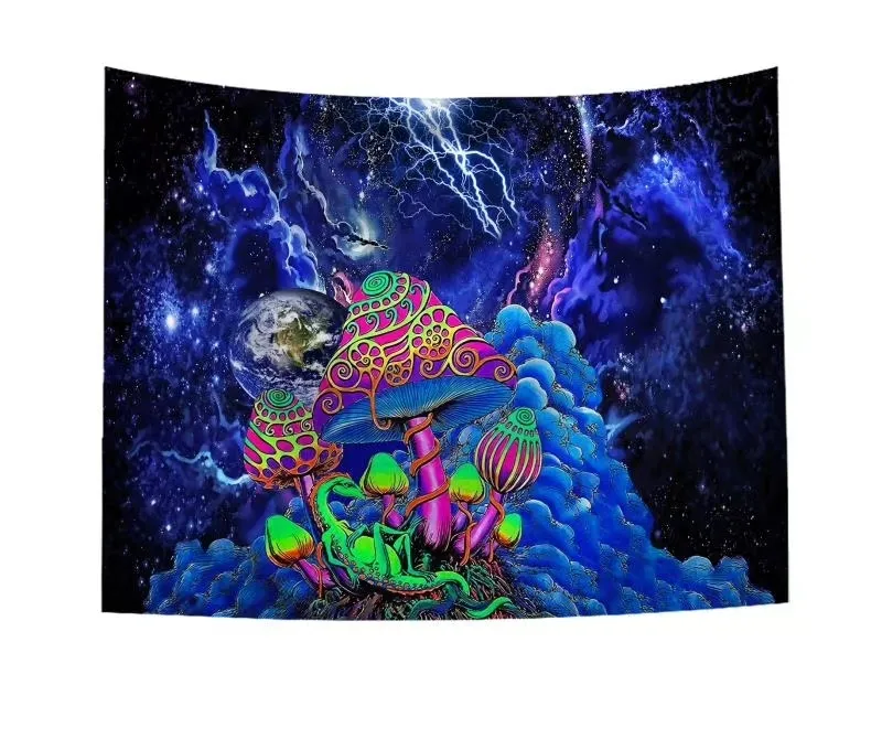 Space Mushroom Forest Tapestry Fairytale Trippy Colorful Dragon Wall Hanging Tapestry for Home Deco Tapestry Mandala LJ2011287151140