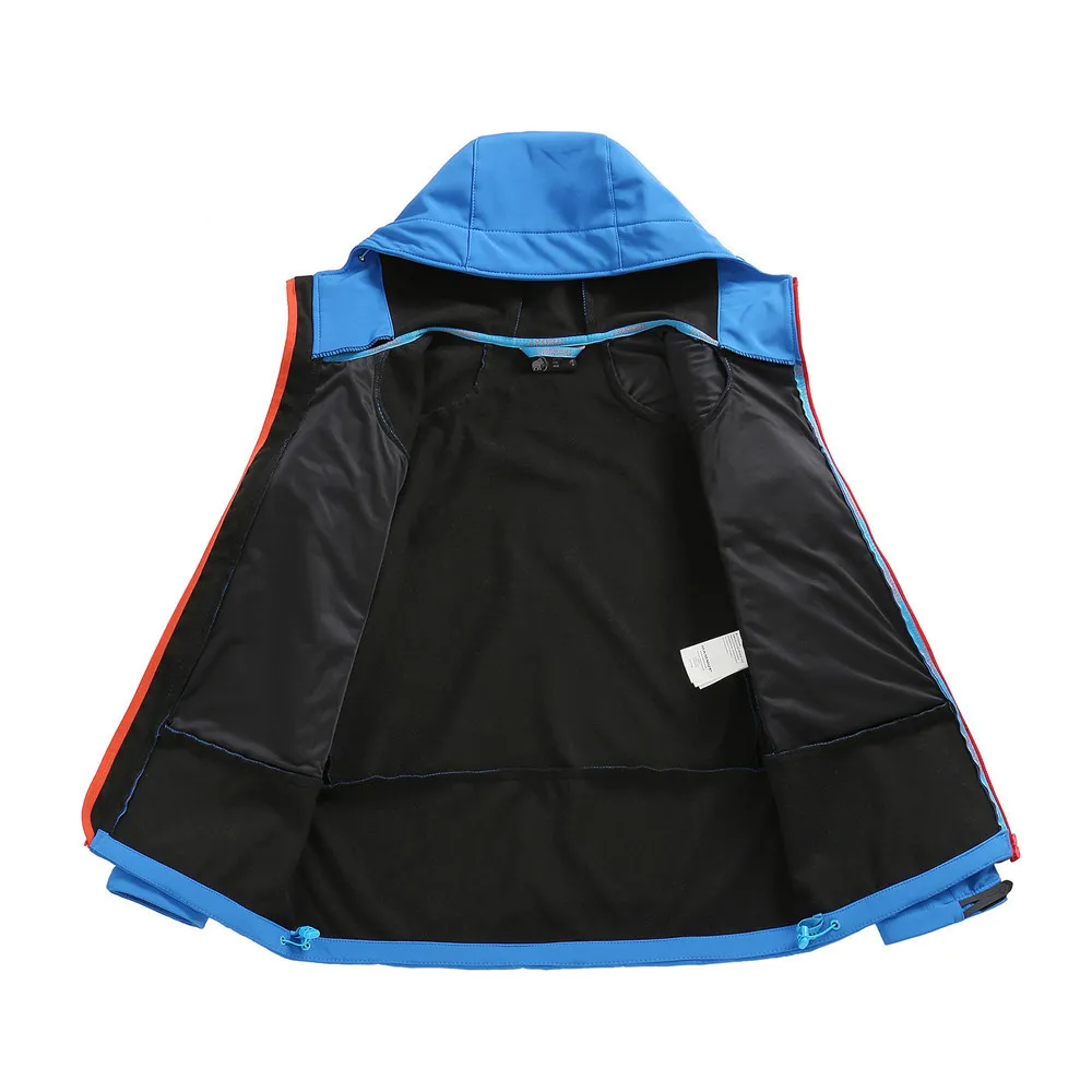 Mens Waterproof Hiking suits Softshell Fleece Jackets and Pants Outdoor Trekking Camp Coat Set Pants Climb Skiing Trousers 201127