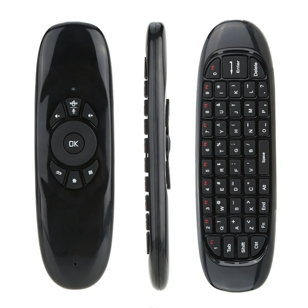 2.4G mini trådlöst tangentbord c120 gyroskop luftmus fjärrkontroll engelska för Android smart TV -låda dator