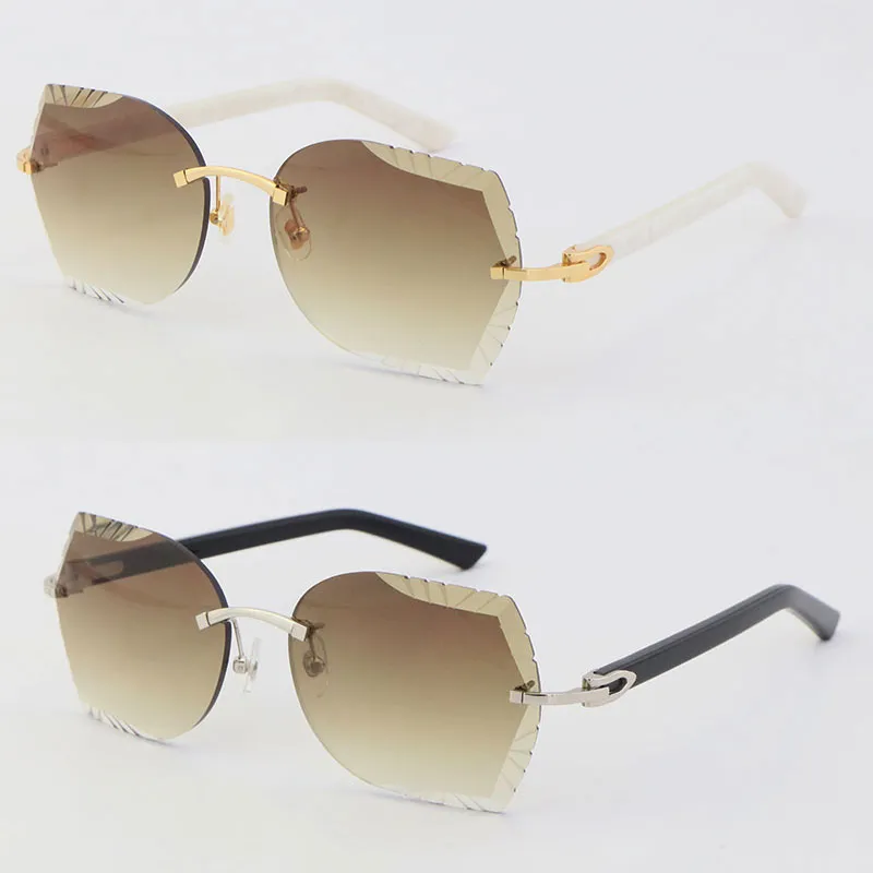 Nova moda vintage metal sem aro marmoreio prancha óculos de sol popular c decoração 8200762 óculos ao ar livre condução women235g