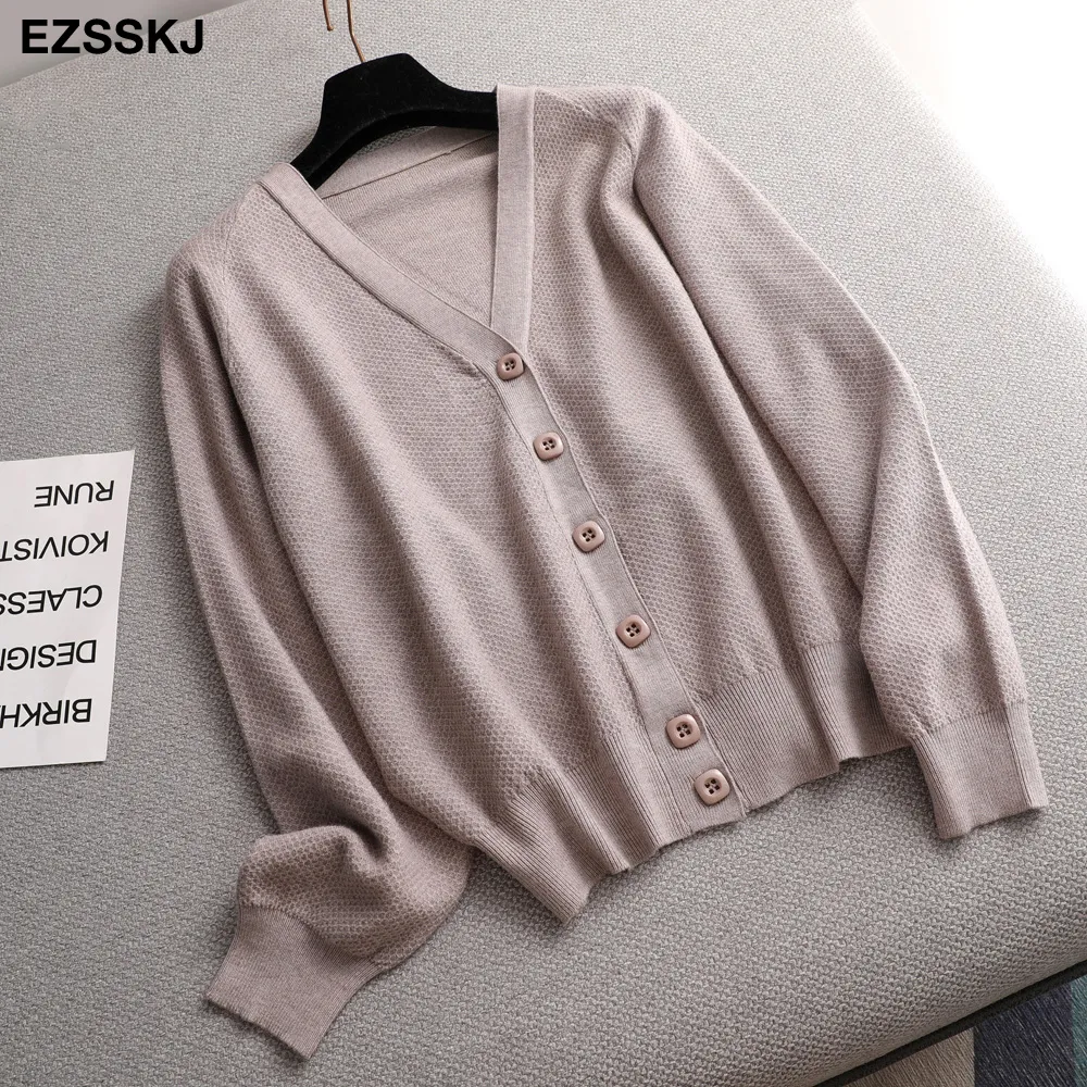 Batwing Sleeve Solid Lose Sweater Sweter Kurtka Kurtka Kobiet Sweter Sweter Rozgrotowany płaszcz z kurtką na Top Owewear 20124