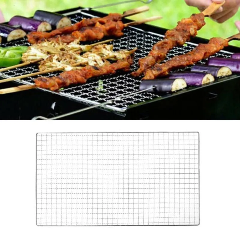 Multifunktion järn non-stick grill rack bakning tråd grill tillbehör utomhus grill kylmask grillverktyg gril rack n1n0 t200506