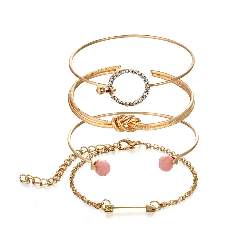 Conjunto de relojes de pulsera para mujer, relojes analógicos de cuarzo de oro rosa para mujer, reloj de pulsera con correa de acero inoxidable para mujer 2011202294