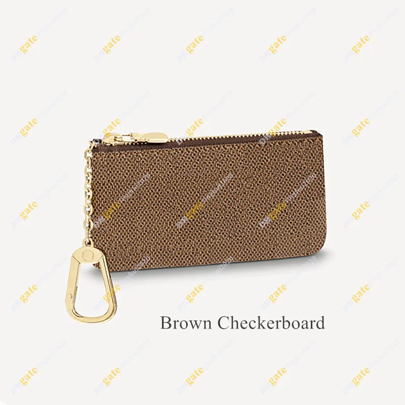 Unisex Designer Key Pouch Fashion Purse M62650 M62658 M62659 Flower&chessboard High Quality Wallet Box Packaging Inventory Sh238D