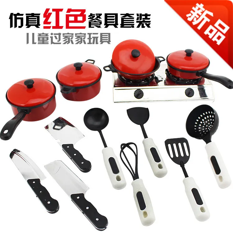 Cooking Toy Kitchen Cookware Pot Pan Kids Pretend Cook Play Fun Game Toy Simulation Kitchen Utensils Set Gift For Girl LJ201211