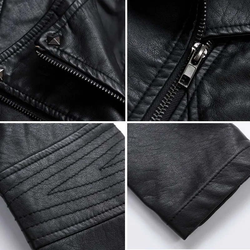 女性レザージャケットソリッドカラー黒ワインレッドクラシックメスレザーコートアウトウェアオータムジャケット201030